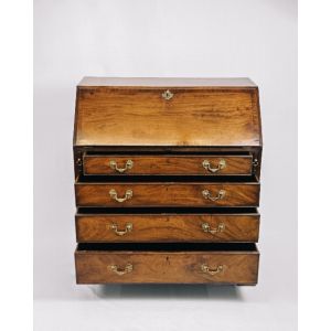 Antiker Bureau Sekretär aus massivem Mahagoni, klappbare Kommode, kleiner Schreibtisch