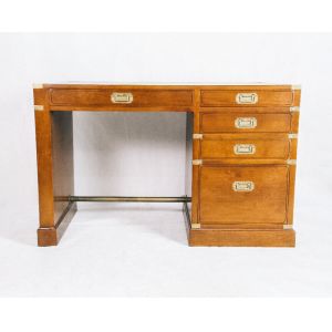 "DB Marine" Schreibtisch im Marinestil aus Massivholz