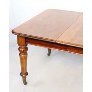 Großer antiker Esstisch auf Rollen, Mahagoni, ca. 19. Jahrhundert