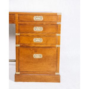 "DB Marine" Schreibtisch im Marinestil aus Massivholz