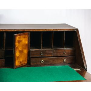 Antiker Bureau Sekretär aus massivem Mahagoni, klappbare Kommode, kleiner Schreibtisch