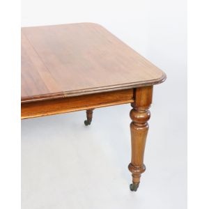 Großer antiker Esstisch auf Rollen, Mahagoni, ca. 19. Jahrhundert