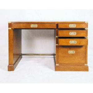 "DB Marine" Schreibtisch im Marinestil aus Massivholz