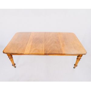 Großer antiker Esstisch auf Rollen, Mahagoni, ca. 19. Jahrhundert