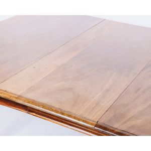 Großer antiker Esstisch auf Rollen, Mahagoni, ca. 19. Jahrhundert