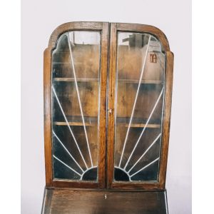 Antiker Sekretär / Bureau Bookcase in massiver Eiche