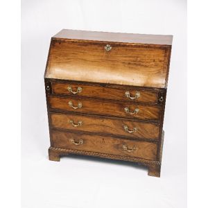 Antiker Bureau Sekretär aus massivem Mahagoni, klappbare Kommode, kleiner Schreibtisch