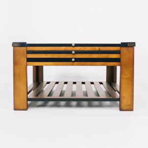 Quadratischer Spieltisch / Game Table "Addison", in Mahagoni, mit austauschbaren Spielbrettern - sofort lieferbar