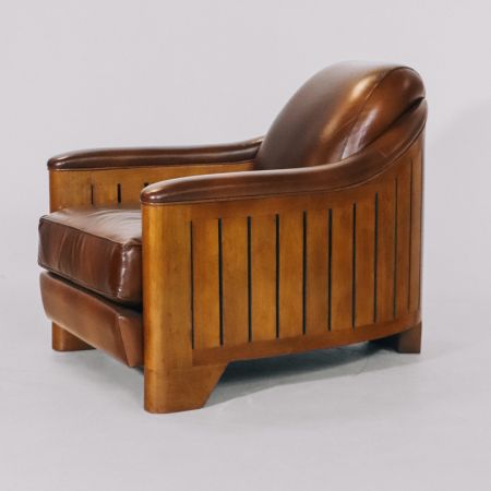 Clubsessel Retro Art Deco Leder Sofort Lieferbar