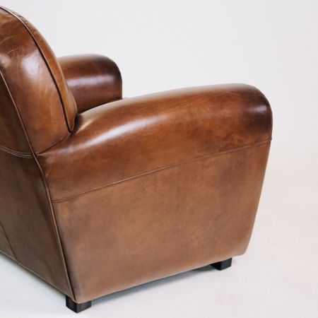 Französischer Clubsessel "Claude", Vintage braun - sofort lieferbar