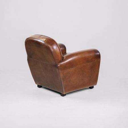 Französischer Clubsessel "Claude", Vintage braun - sofort lieferbar