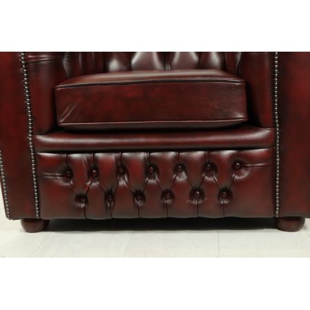 Chesterfield Sessel "London Classic" in Birch Antique Red
