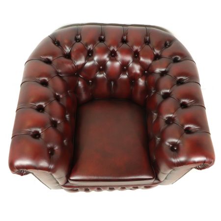 Chesterfield Sessel "London Classic" in Birch Antique Red