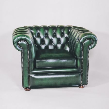 Chesterfield Sessel "Austin" in Birch Antique Green Leder - sofort lieferbar