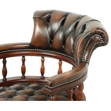 Chesterfield Bürostuhl "Sailchair" in Birch Antique Tan