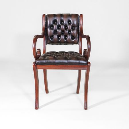 Chesterfield Esszimmerstuhl "Canterbury Carver Chair" in Birch Antique Tan - sofort lieferbar