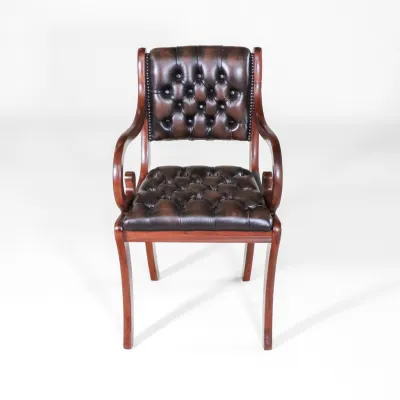"Canterbury Carver Chair" Chesterfield Bürostuhl Ledersessel