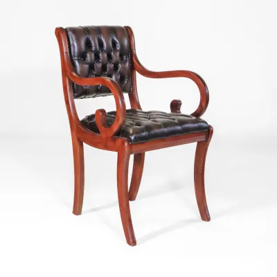 "Canterbury Carver Chair" Chesterfield Bürostuhl Ledersessel