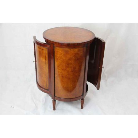 Cylinder Kommode Burl Nussbaum 