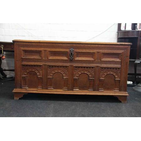 Massive Truhe Hochzeitstruhe massive Eiche