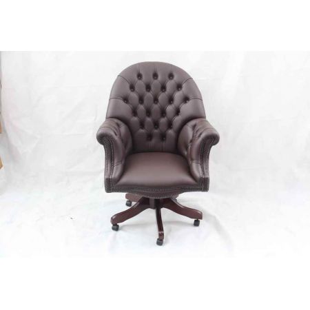 Bürostuhl, englischer Drehstuhl, Chesterfield Stuhl