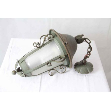 Messing Laterne Flurlampe Antik France