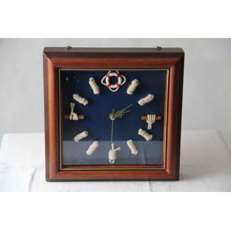 Uhr seglelmotiv Nautik Holz 