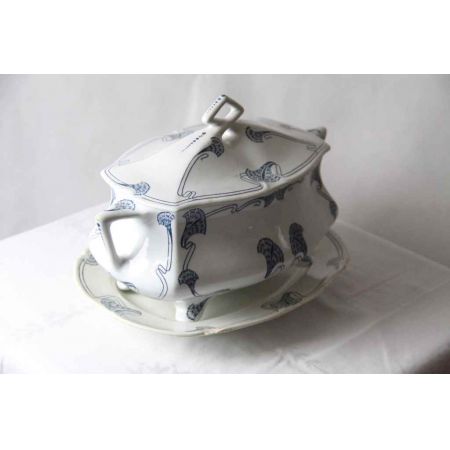 Terine France mit Teller Antik 