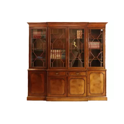 Eleganter Regency Breakfront Bookcase/ Vitrinenschrank