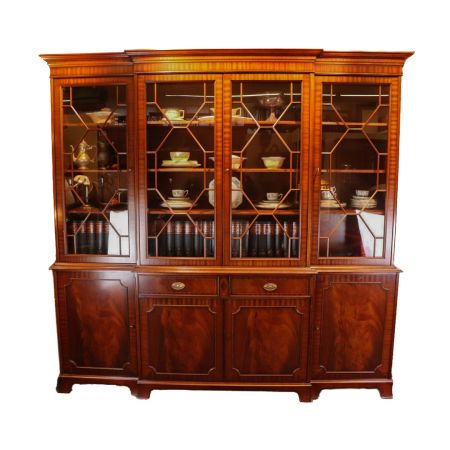 Besonderer Breakfront Bücherschrank mit Regency Stil Verglasung