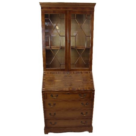 Elegantes Regency Aufsatzsekretär/ Bureau Bookcase aus Mahagoni