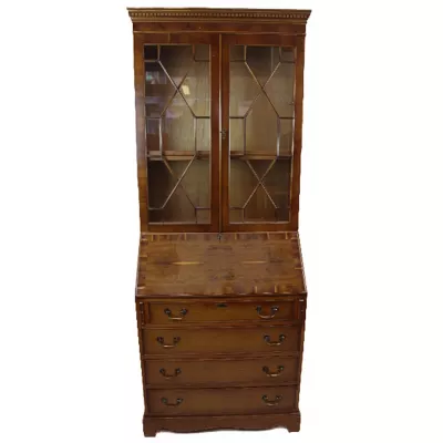 Elegantes Regency Aufsatzsekretär/ Bureau Bookcase aus Mahagoni