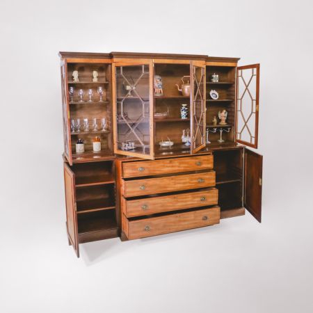 Viktorianischer Breakfront Bücherschrank