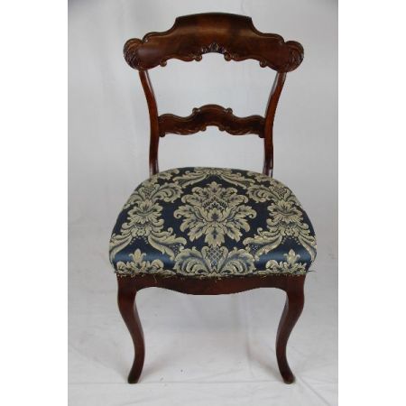 4er Satz Ballon Stühle aus Mahagoni im Queen Anne Style