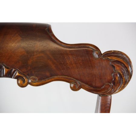 4er Satz Ballon Stühle aus Mahagoni im Queen Anne Style