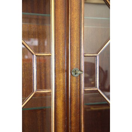 Mahagoni Aufsatzsekretär mit Regency Verglasung