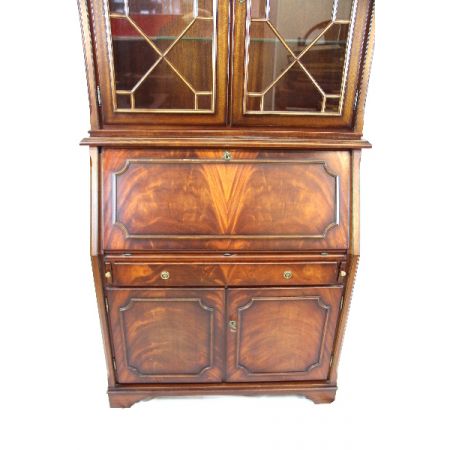 Mahagoni Aufsatzsekretär mit Regency Verglasung