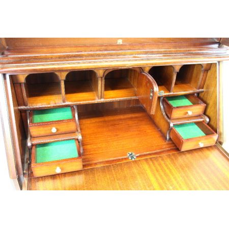 Mahagoni Aufsatzsekretär mit Regency Verglasung