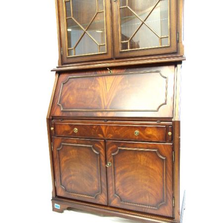 Mahagoni Aufsatzsekretär mit Regency Verglasung