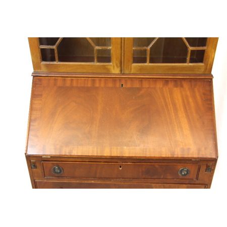 Bureau Bookcase Mahagoni Massiv mit Original Patina