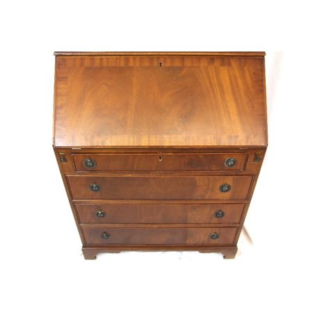 Bureau Bookcase Mahagoni Massiv mit Original Patina