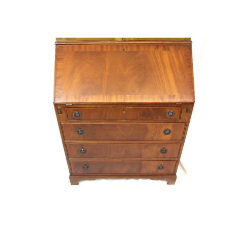 Bureau Bookcase Mahagoni Massiv mit Original Patina