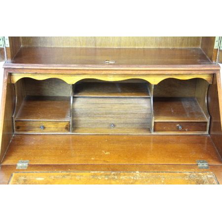 Bureau Bookcase Mahagoni Massiv mit Original Patina