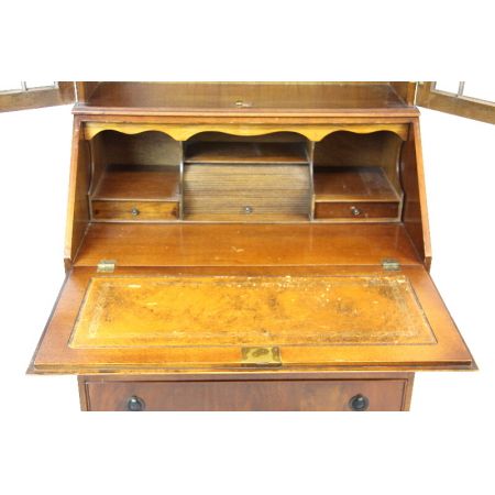 Bureau Bookcase Mahagoni Massiv mit Original Patina