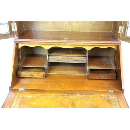 Bureau Bookcase Mahagoni Massiv mit Original Patina