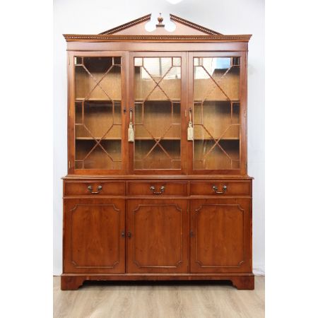 Elegante Regency Style Bookcase, Vitrine aus Eibenholz