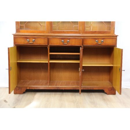 Elegante Regency Style Bookcase, Vitrine aus Eibenholz