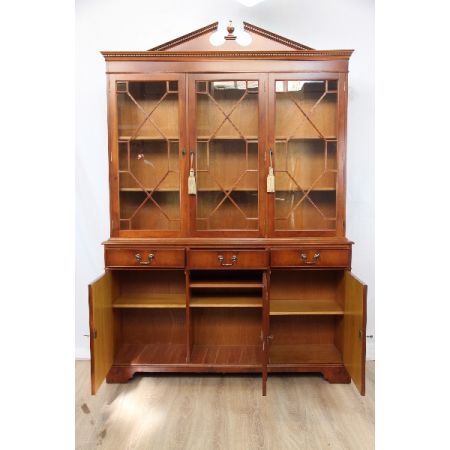 Elegante Regency Style Bookcase, Vitrine aus Eibenholz