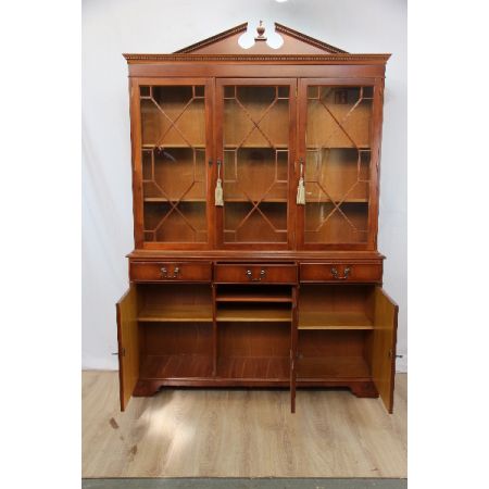 Elegante Regency Style Bookcase, Vitrine aus Eibenholz