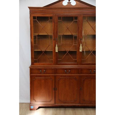 Elegante Regency Style Bookcase, Vitrine aus Eibenholz